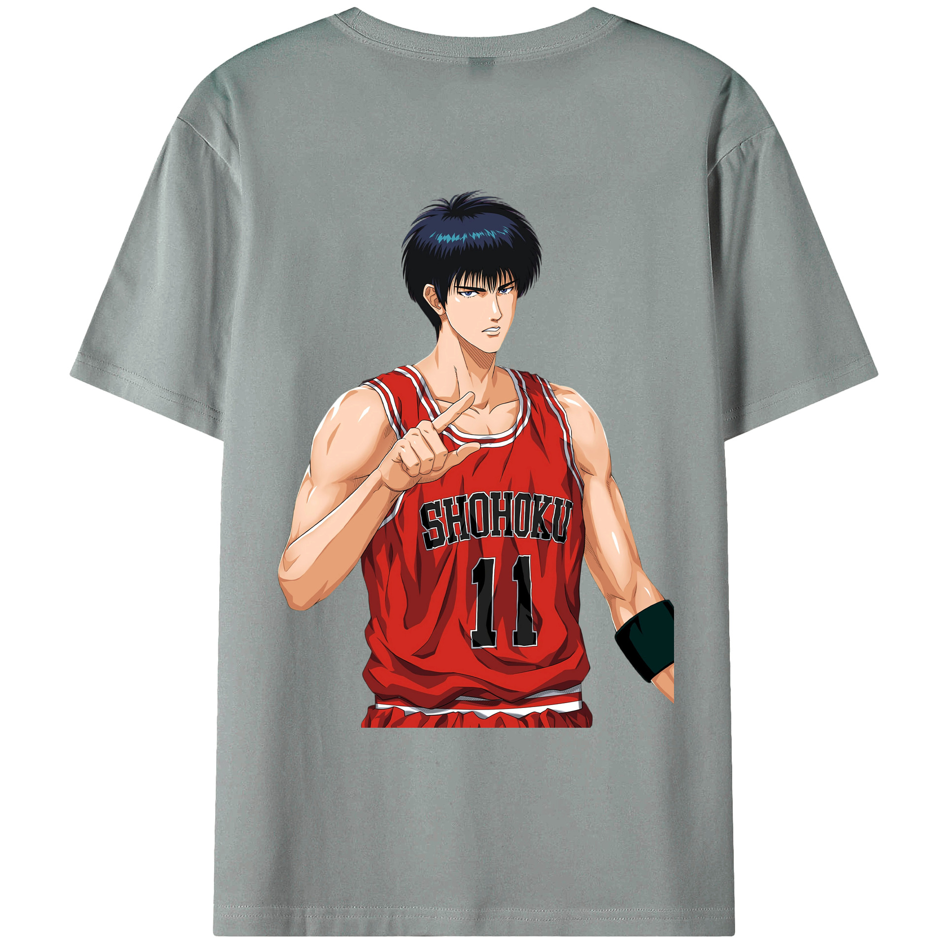 （画像用） SLAM DUNK／スラムダンク 綿100％ メンズ半袖Tシャツ（バックプリント） 通気性